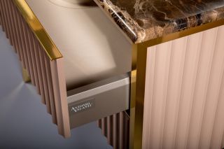 Тумба под раковину Armadi Art Monaco 100см капучино/золото 867-100-CPG